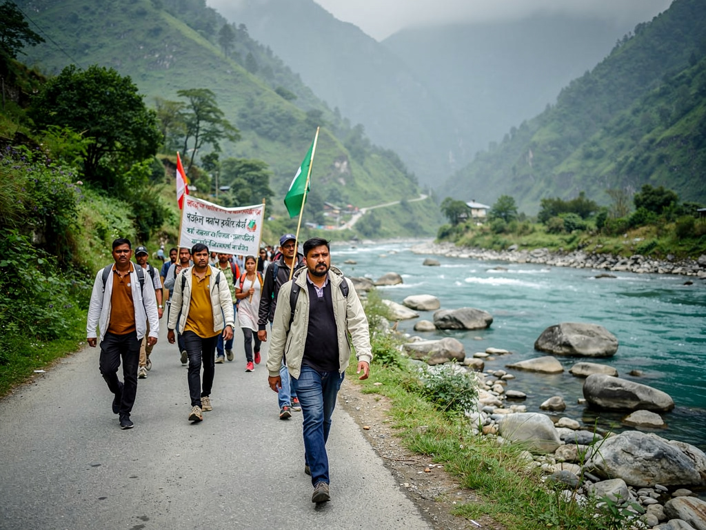 ACT begins four-day Teesta foot march from North to South Sikkim, seeks stronger river protection