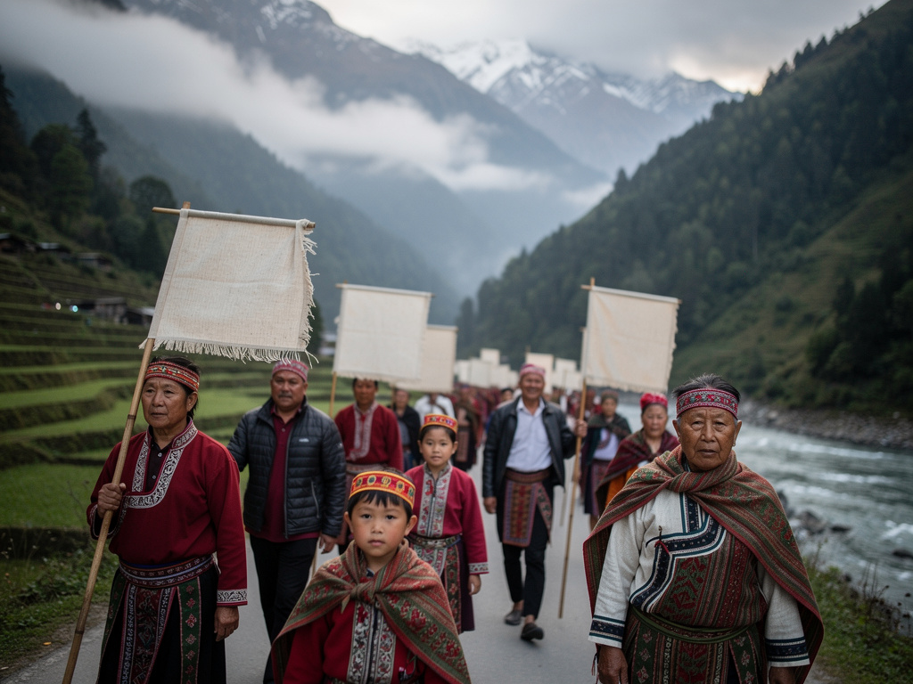 ACT begins four-day Teesta protection march from Dzongu toward Melli