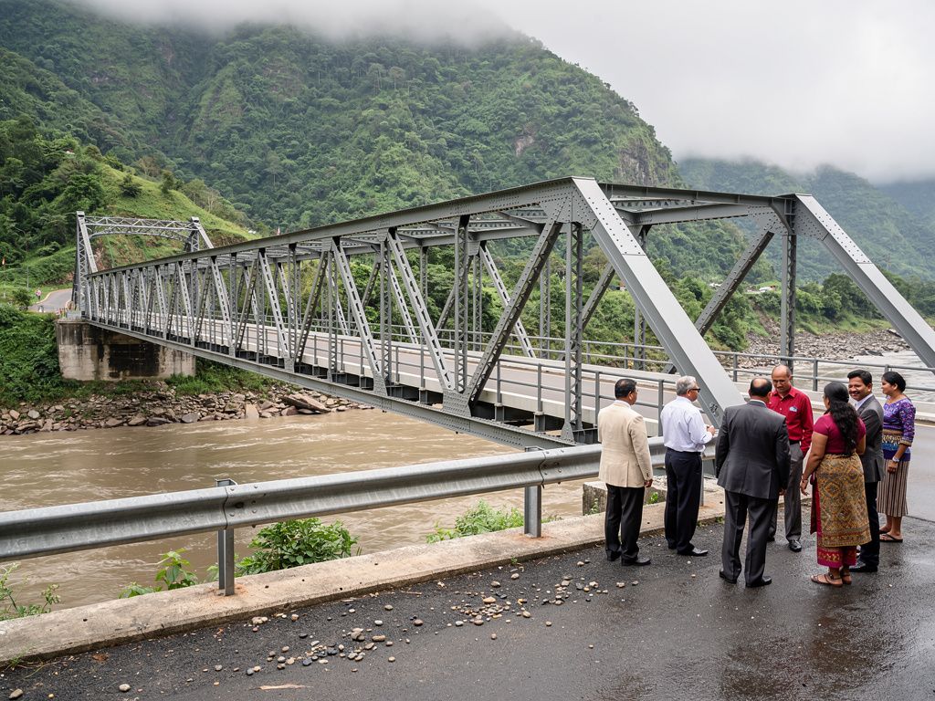 Arun Kumar Upreti inaugurates Bailey bridge in Dentam, also opens Begha village administrative centre