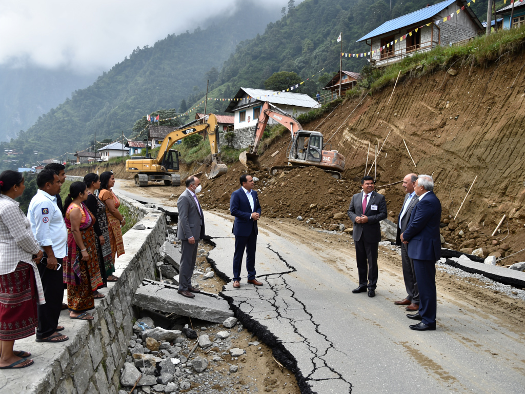 BJP team visits landslide-hit villages in Tumin-Lingi, meets residents and reviews road damage