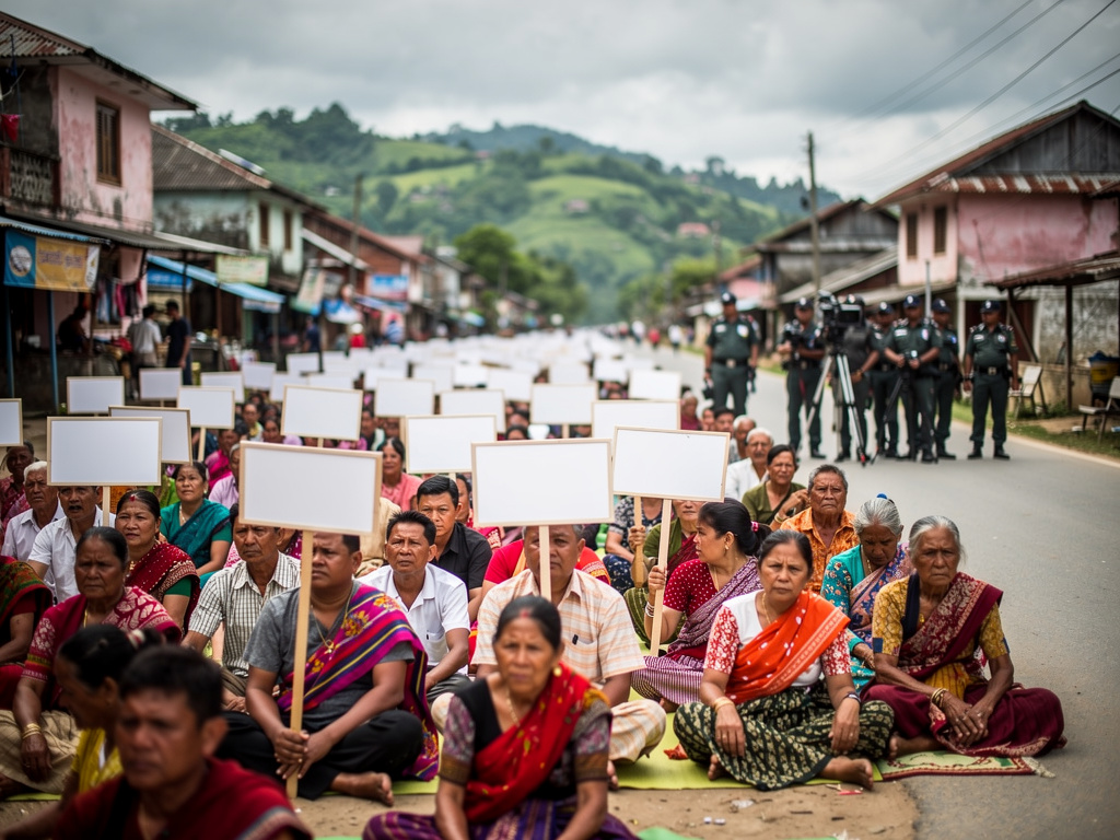 Hundreds protest in Manipur demanding justice for six slain Naga civilians
