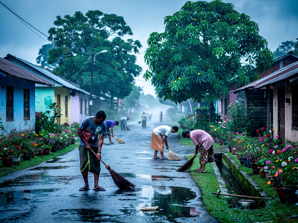 Kabui village in Imphal West earns praise for weekly clean-up and tree planting drive