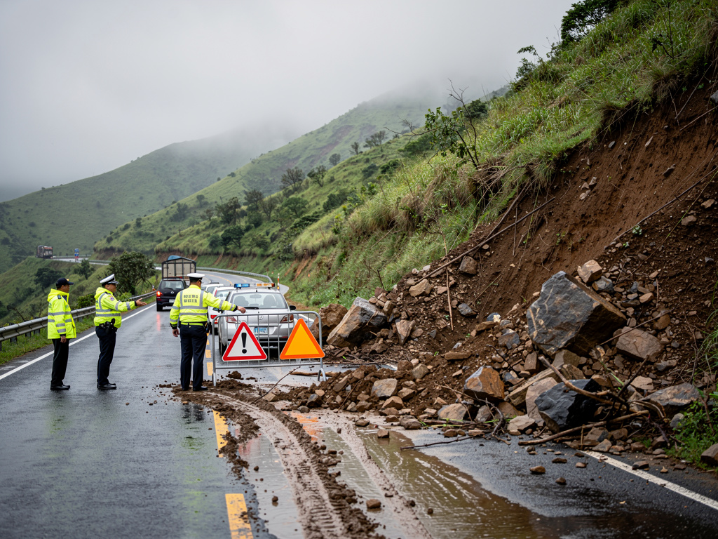 Landslide at Phesama sinking zone disrupts traffic on NH-2 linking Nagaland and Manipur
