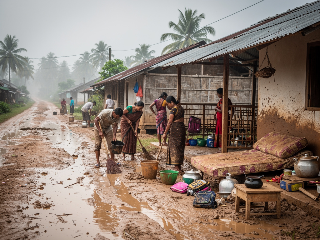 Receding Assam Floodwaters Leave Charaideo, Sivasagar Residents Facing Long Clean-up