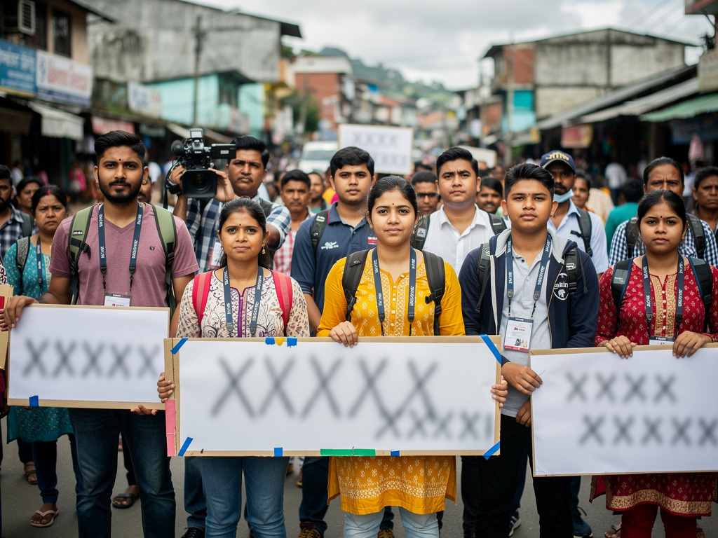 Shillong holds solidarity protest for students demonstrating in Delhi