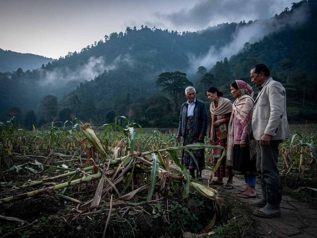 Wild porcupines and wild boars damage crops in West Sikkim; farmers demand action