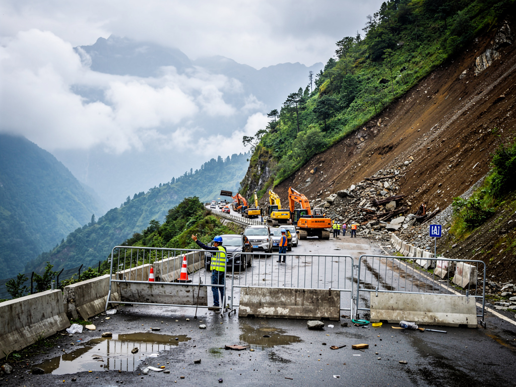 NH 10 reopens partially after month-long landslide closure near 20th Mile in Sikkim
