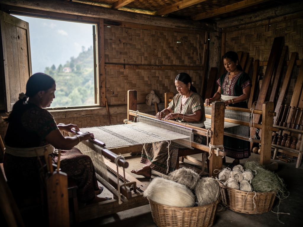 Six-month immersion in Dzongu highlights revival of nettle-fibre weaving